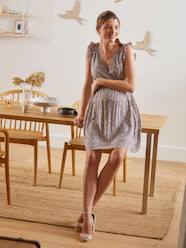 Maternity-Dresses-Fluid Dress with Print, Maternity & Nursing Special