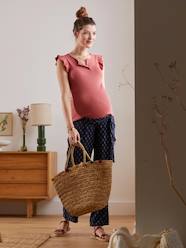 Cropped Leggings in Stretch Fabric, for Maternity - black