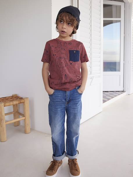 Loose-Fit Baggy Jeans, for Boys Denim Blue 