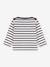 Long Sleeve Striped Jumper in Organic Cotton for Babies, by PETIT BATEAU WHITE MEDIUM STRIPED 