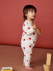 -Hearts Sleepsuit in Organic Cotton for Babies, by Petit Bateau