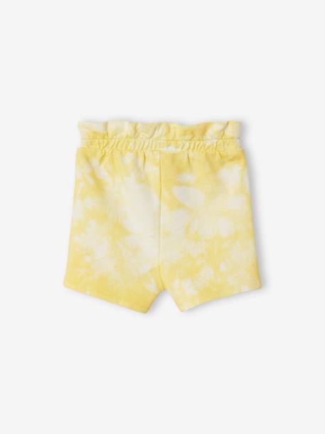 Tie-Dye Fleece Shorts for Babies PINK MEDIUM SOLID+YELLOW LIGHT SOLID 