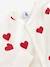 Hearts Sleepsuit in Organic Cotton for Babies, by Petit Bateau WHITE LIGHT ALL OVER PRINTED 