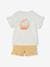 T-Shirt & Gingham Shorts Ensemble for Girls WHITE LIGHT SOLID 