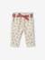 Paperbag Trousers with Belt, for Babies BEIGE LIGHT ALL OVER PRINTED 