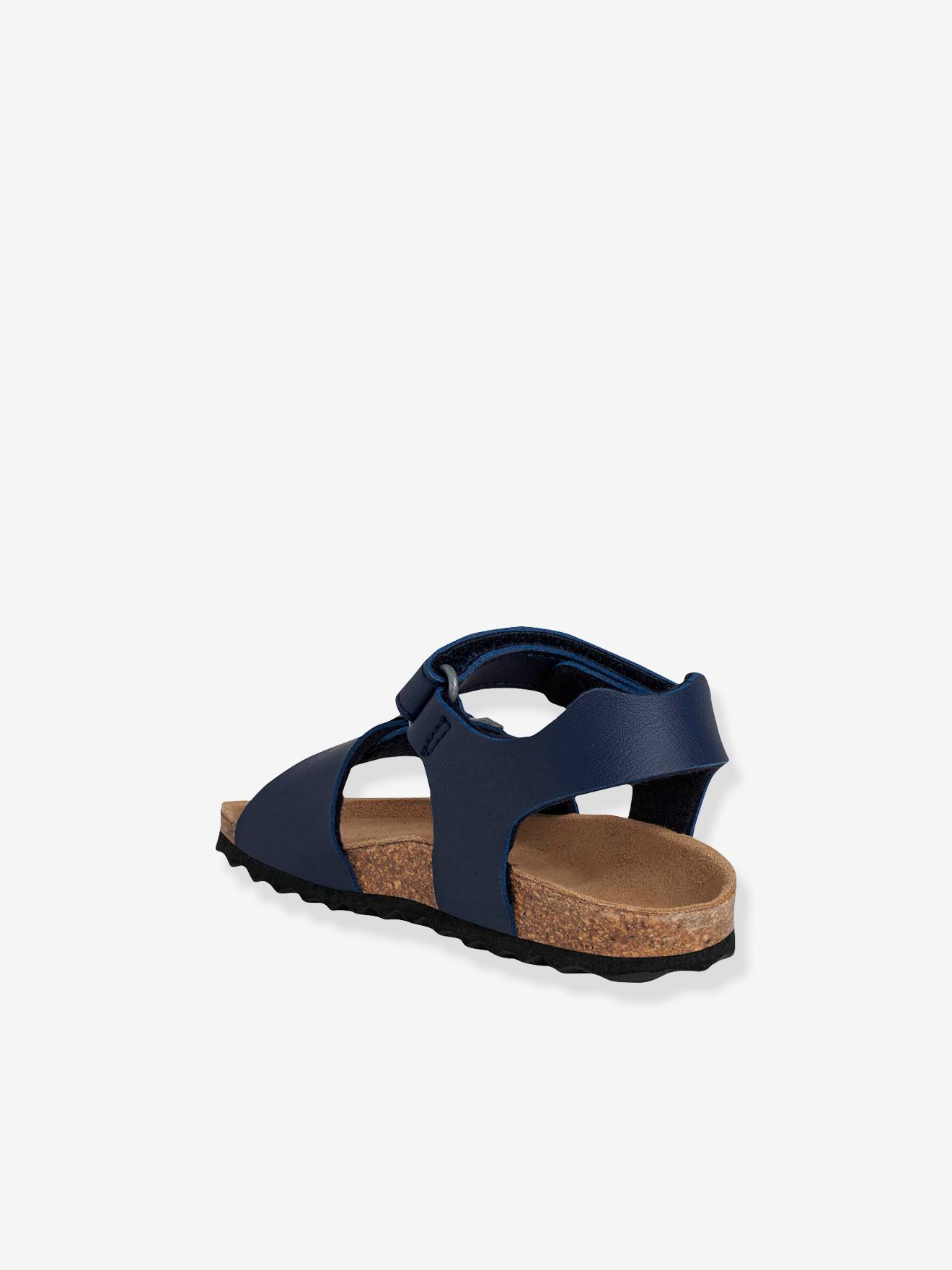 Geox Walk Pleasure Leather Sandals, Black at John Lewis & Partners