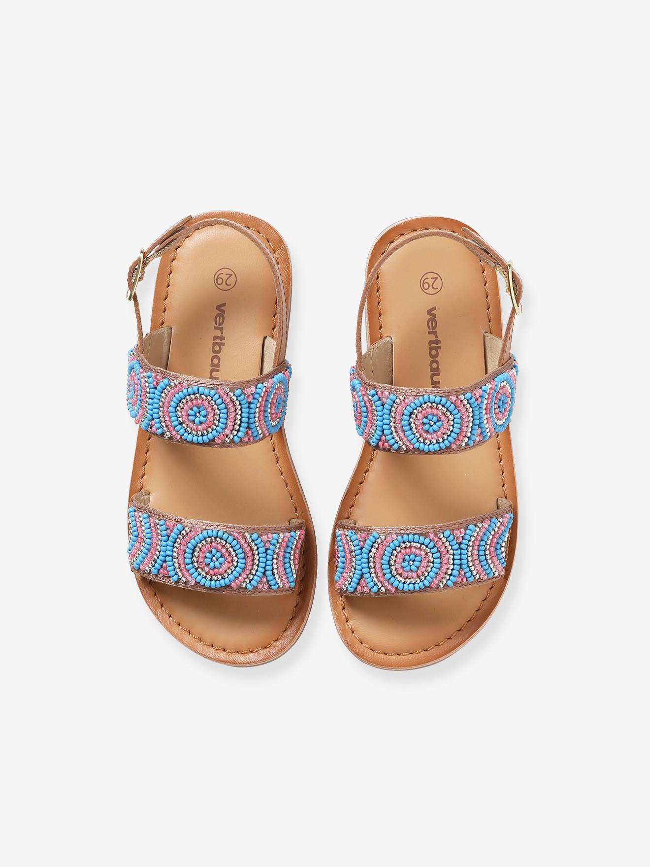 Blue 2024 beaded sandals