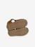 Closed Leather Sandals for Baby Girls BROWN LIGHT SOLID WITH DESIGN 