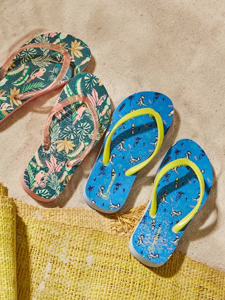 Printed Flip-Flops for Boys BLUE MEDIUM ALL OVER PRINTED 