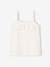 Sleeveless Top with Ruffles in Broderie Anglaise for Girls old rose+WHITE MEDIUM SOLID 