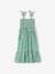 Long Smocked Dress for Girls GREEN MEDIUM CHECKS 