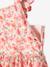 Floral Special Occasion Dress, Ruffle on the Straps WHITE LIGHT ALL OVER PRINTED 