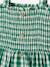 Long Smocked Dress for Girls GREEN MEDIUM CHECKS 