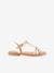 Leather Sandals for Babies, Badou by LES TROPEZIENNES® PAR M. BELARBI WHITE LIGHT METALLIZED 