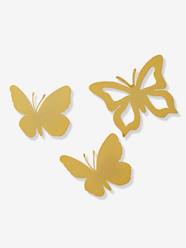 Bedding & Decor-Set of 3 Butterflies in Brass