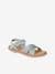 Vegetable Tanned Leather Sandals for Girls GREEN LIGHT SOLID WITH DESIGN 