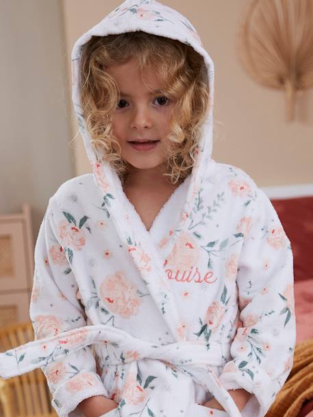 Bathrobe for Children, EAU DE ROSE, Oeko Tex® Pink/Print 