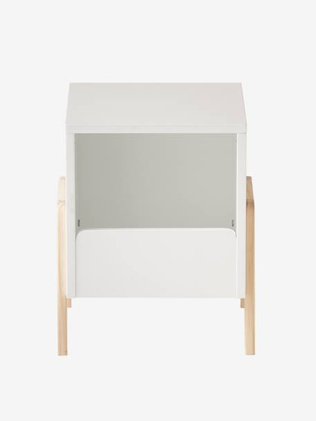 Bedside Table for Kids, Rétro Theme WHITE LIGHT SOLID 