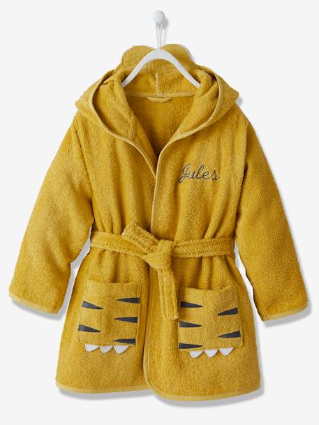 Tiger Bathrobe for Children Yellow/Print 