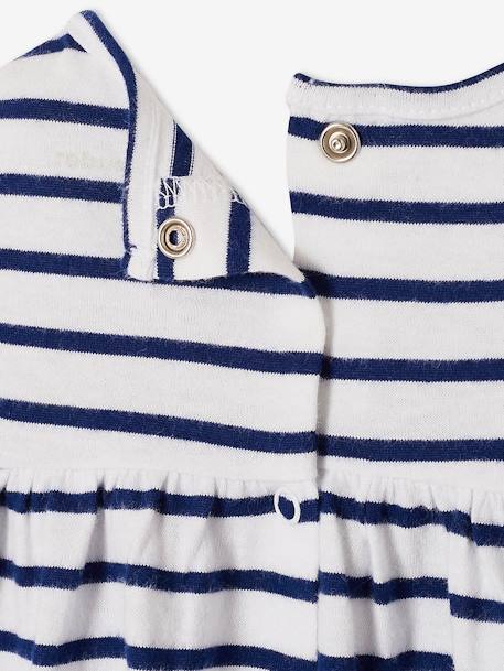 Jersey Knit Dress for Babies BLUE DARK STRIPED 