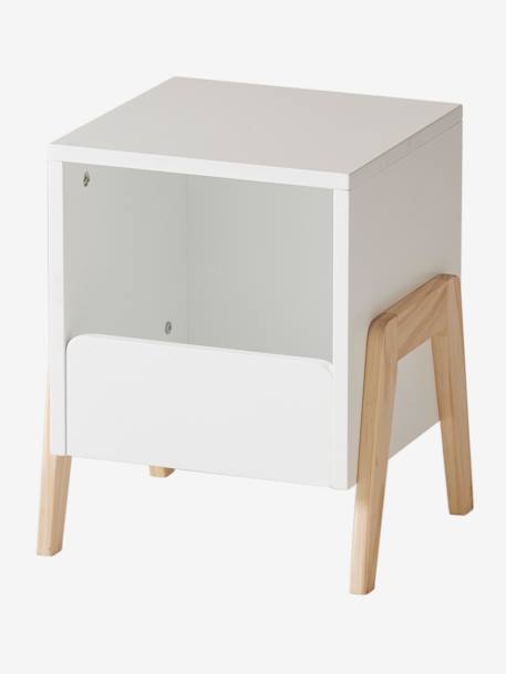 Bedside Table for Kids, Rétro Theme WHITE LIGHT SOLID 