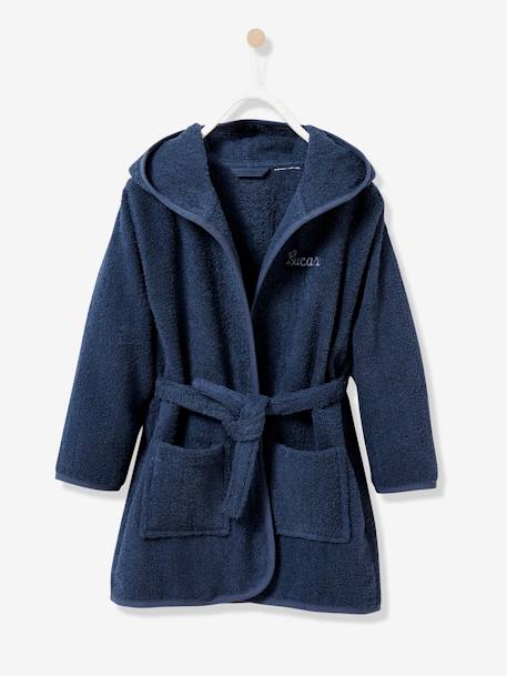 Child's Hooded Bathrobe Blue+Dark Green+Light Blue+Light Green+Light Purple+Navy+Orange+Pink 