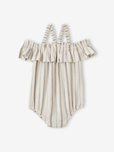 Striped Jumpsuit for Babies WHITE LIGHT STRIPED 