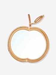 -Apple Mirror in Rattan