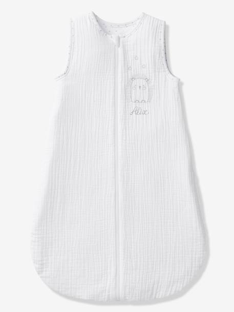 Summer Special Baby Sleep Bag with opening in the middle, HERISSON MIGNON White 