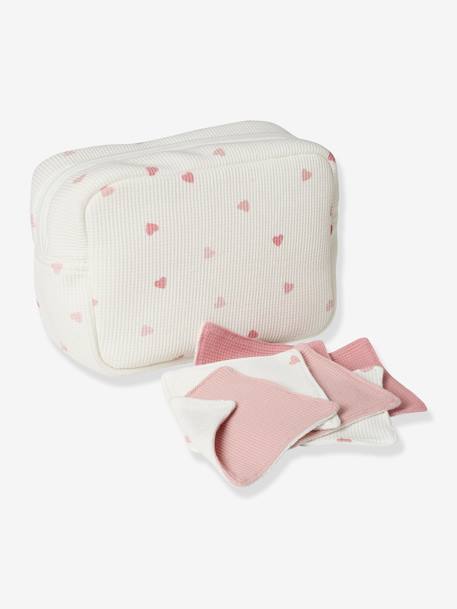 Toiletry Bag ecru+PINK LIGHT SOLID+sandy beige 