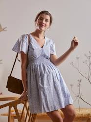 Maternity-Dresses-Short Dress in Printed Crêpe, Maternity & Nursing Special