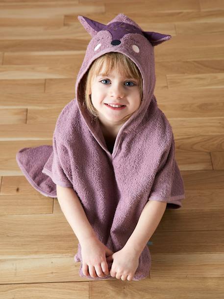 Deer Bath Poncho Purple 