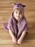 Deer Bath Poncho Purple 