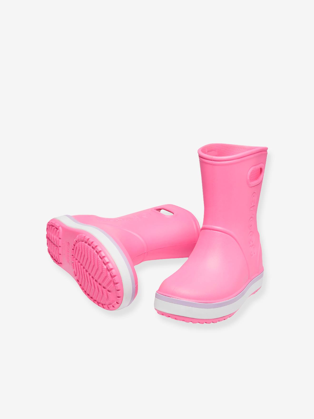 Wellies for Kids Crocband Rain Boot K by CROCS TM pink light solid