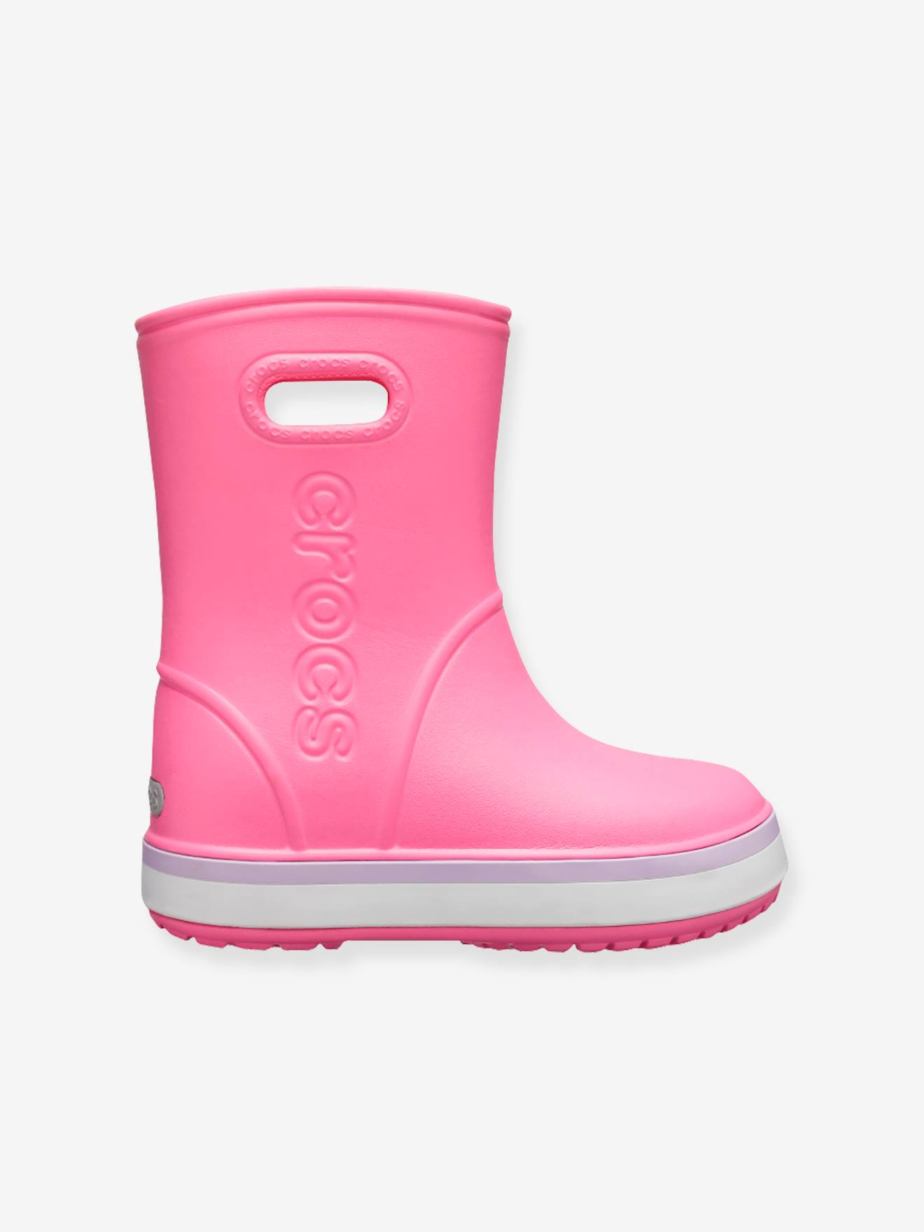 Wellies for Kids Crocband Rain Boot K by CROCS TM pink light solid