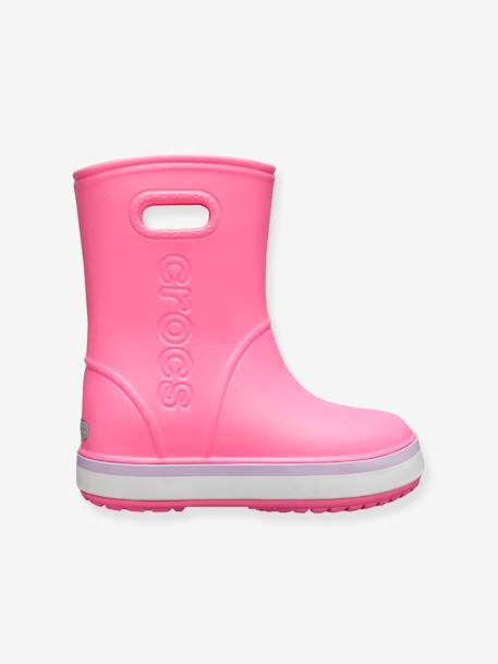 Wellies for Kids, Crocband Rain Boot K by CROCS(TM) PINK LIGHT SOLID 