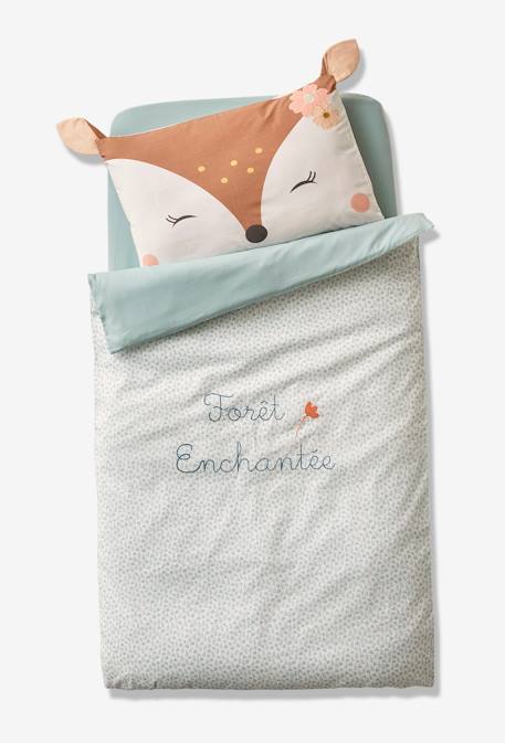 Pillowcase for Baby, Enchanted Forest White 