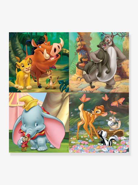 4 Progressive Puzzles, Disney Baby 1 - EDUCA WHITE LIGHT TWO COLOR/MULTICOL 