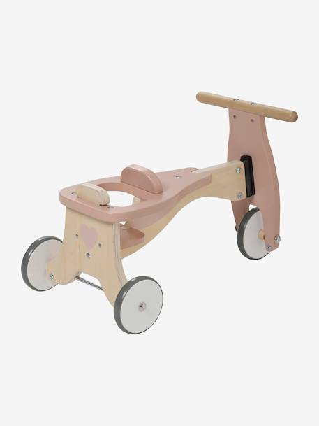 Balance Bike + Seat for Dolls in FSC® Wood green+Multi 