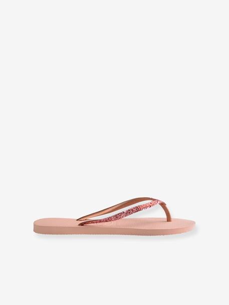 Slim Glitter II Flip-Flops, HAVAIANAS, for Children rose 