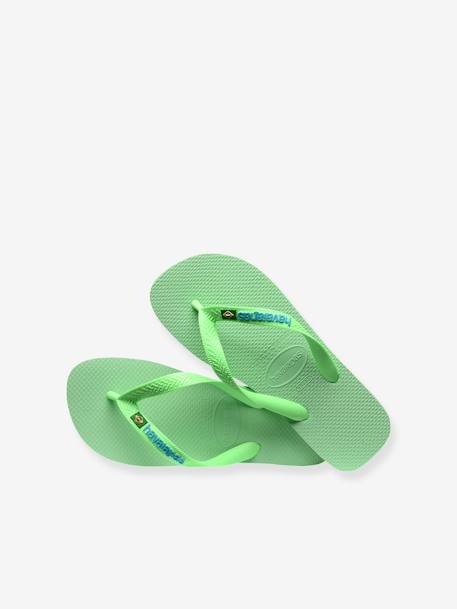 Brasil logo Flip-Flops, HAVAÏANAS, for Children green 