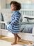 Striped Bathrobe with Hood for Children Blue Stripes 