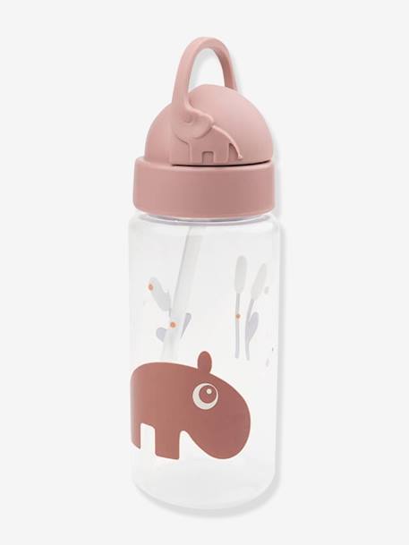 Bottle with Hide-Away Straw, DONE BY DEER blue+green+mustard+orange+rose+sandy beige 