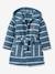 Striped Bathrobe with Hood for Children Blue Stripes 