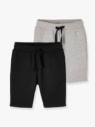 -Pack of 2 Fleece Bermuda Shorts for Boys