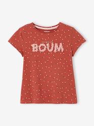 T-Shirt with Floral Motif in Shaggy Rags for Girls