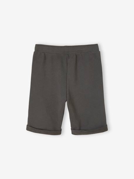 Boys' Fleece Bermuda Shorts BLUE MEDIUM SOLID WITH DESIGN+Dark Blue+GREY DARK SOLID WITH DESIGN+pecan nut 