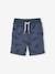 Short Bermuda Joggers in Fleece for Boys BLUE MEDIUM ALL OVER PRINTED 