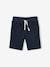 Pack of 2 Fleece Bermuda Shorts for Boys Black+Dark Blue+Red 