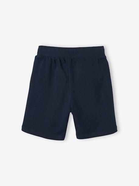 Pack of 2 Fleece Bermuda Shorts for Boys Black+Dark Blue+Red 